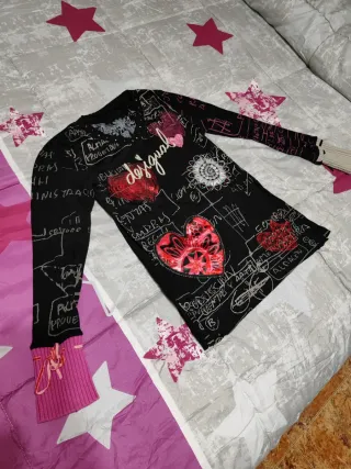 Jersey Desigual Talla S Negro  multicolor