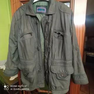 Chaquetón de piel SERRA verde oliva