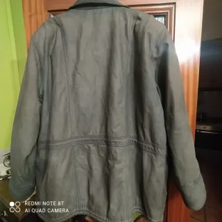 Chaquetón de piel SERRA verde oliva