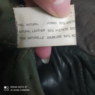 Chaquetón de piel SERRA verde oliva