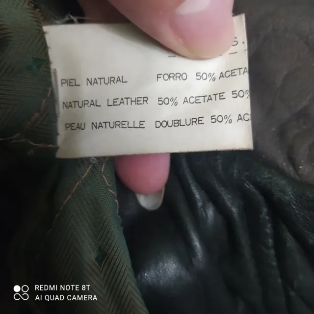 Chaquetón de piel SERRA verde oliva