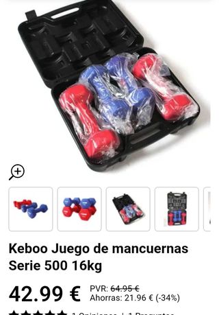 Juego de mancuernas 16kg Keboo Serie 500