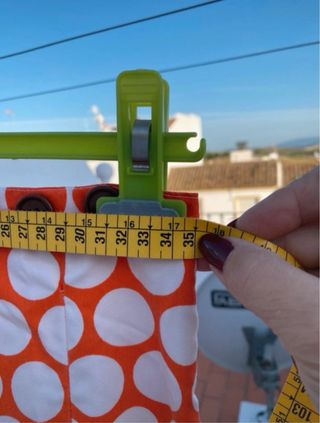 Falda flamenca naranja lunares blancos