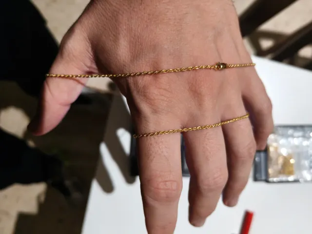 Cadena enroscada Oro 18k 750 1.7mm