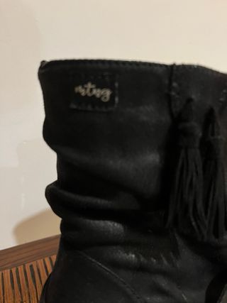 Botas Mustang Piel Negras Talla 40