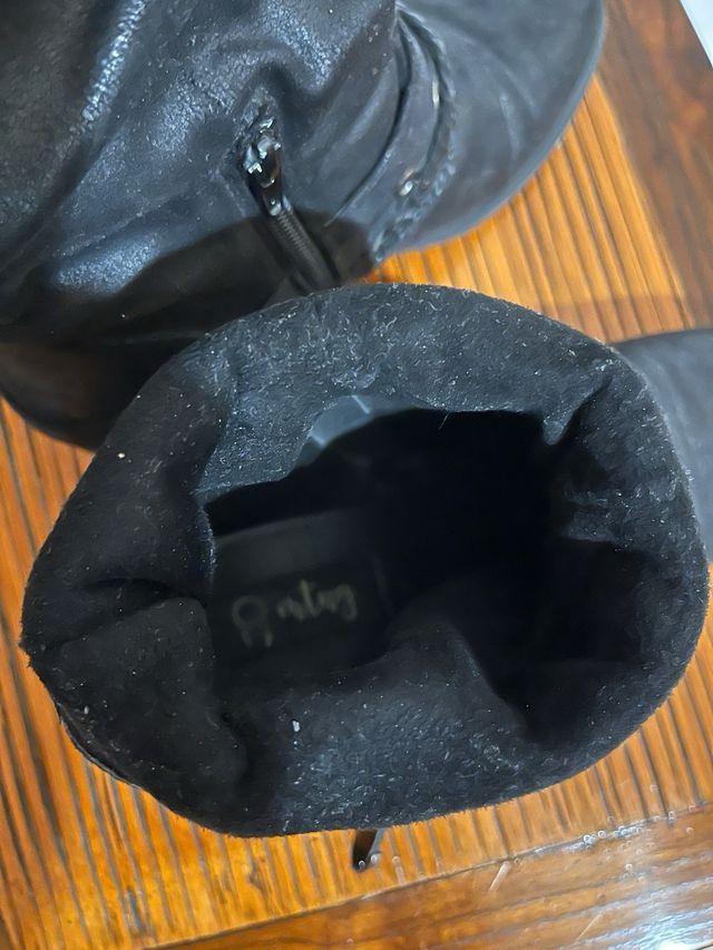 Botas Mustang Piel Negras Talla 40