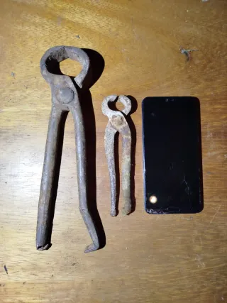 Lote dos Tenazas de herrero antiguas forja fragua
