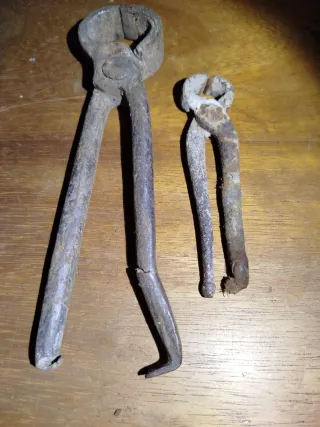 Lote dos Tenazas de herrero antiguas forja fragua