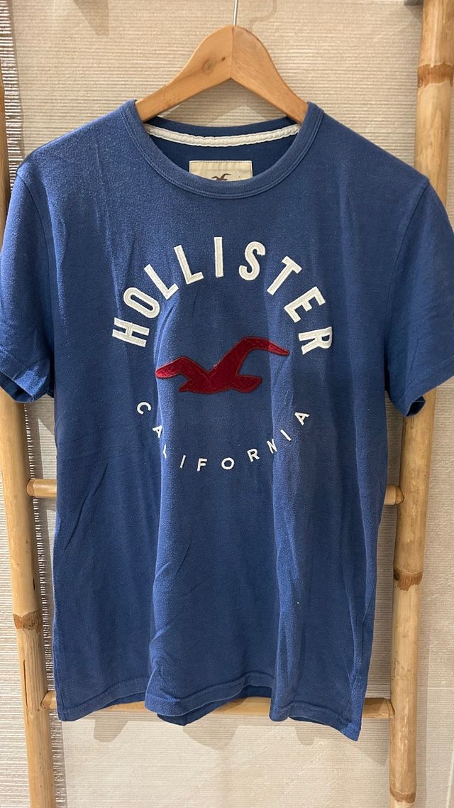 Camiseta Hollister Azul Talla M chico