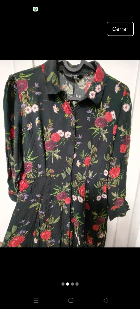 Vestido largo floral Zara