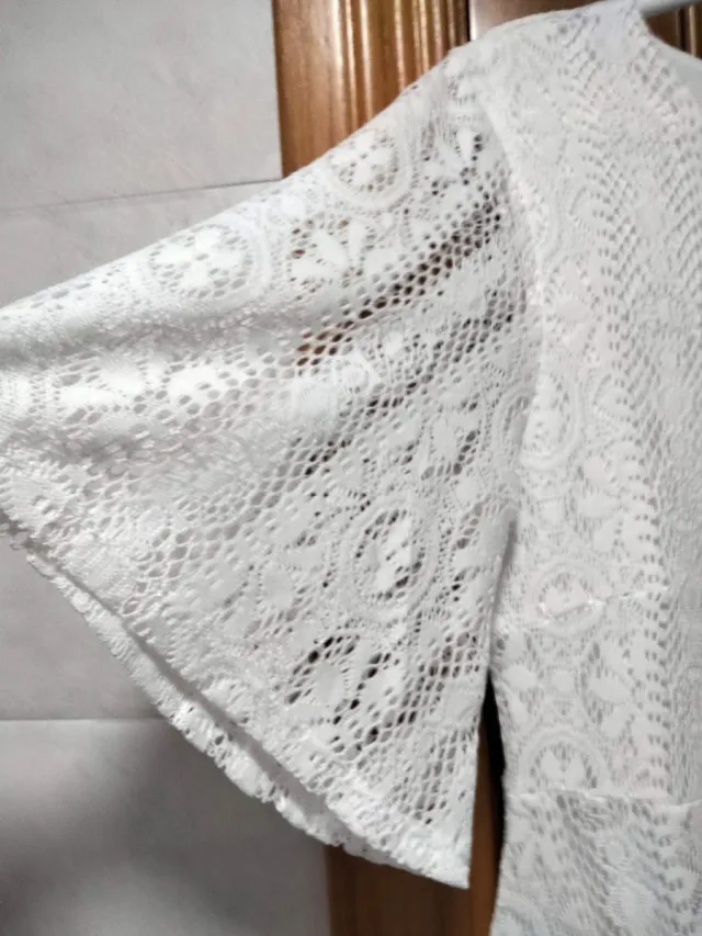 Vestido blanco Cortefiel encaje