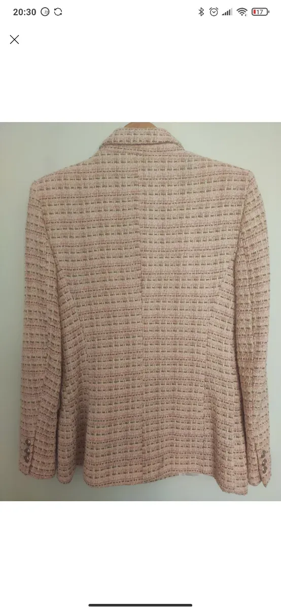 Blazer Zara rosa estructurado