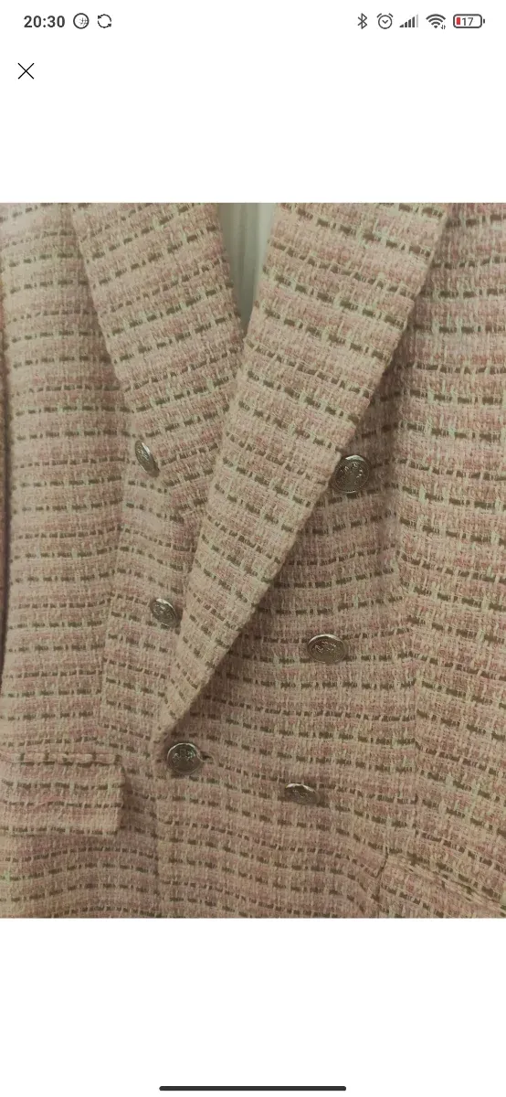 Blazer Zara rosa estructurado