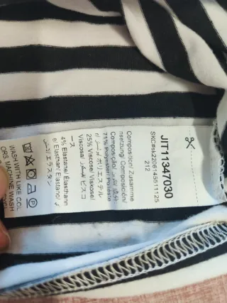 Maglia Shein a righe bianche e nere tg 11/12