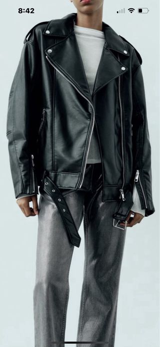 Cazadora Biker Oversize Zara