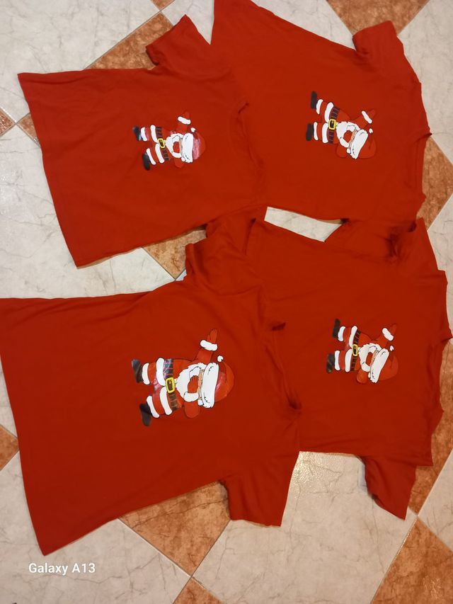 Lote Camisetas Navideñas de Papá Noel (Pack 4)