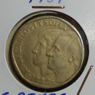 Moneda 500 pts. 1989 Rey Juan Carlos I-Reina Sofía
