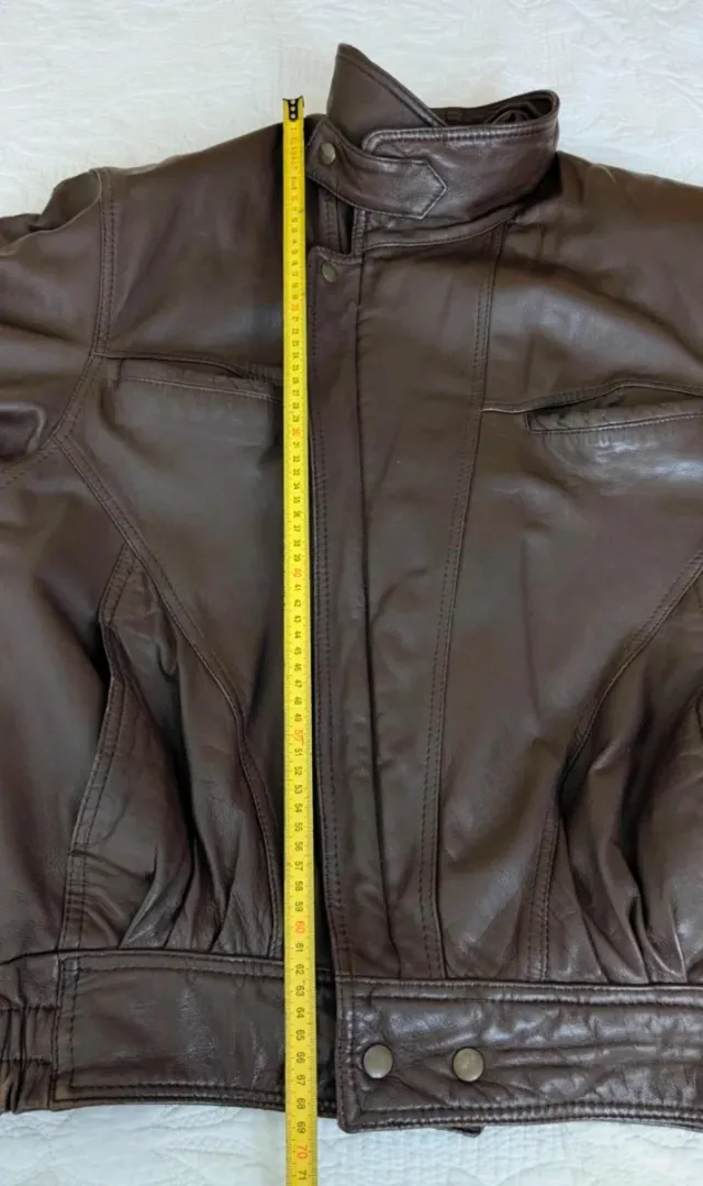 Cazadora Piel Vintage Marrón