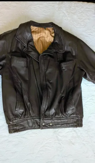Cazadora Piel Vintage Marrón
