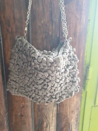 Bolso de tela color tierra