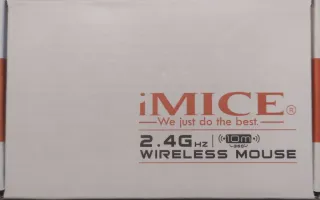 Ratón inalámbrico iMICE negro y dorado