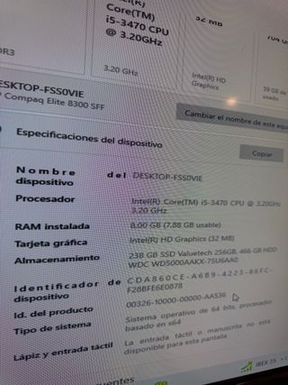 Ordenador HP Compaq Negro/Plata