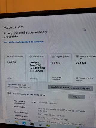 Ordenador HP Compaq Negro/Plata