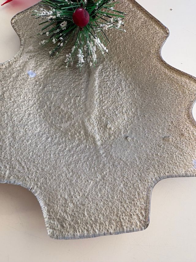 Piattino decorativo albero oro e rosso