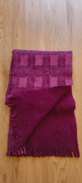 Bufanda lana de alpaca Tumi rosa/morado
