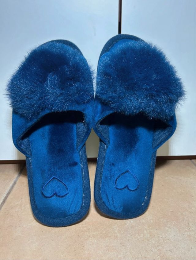Pantofole Jomix Blu Peluchate N.38