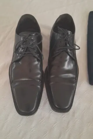 Zapatos de vestir Massimo Dutti piel negros