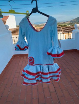 Trajes de Flamenca a Juego Madre e Hija (Celeste-R