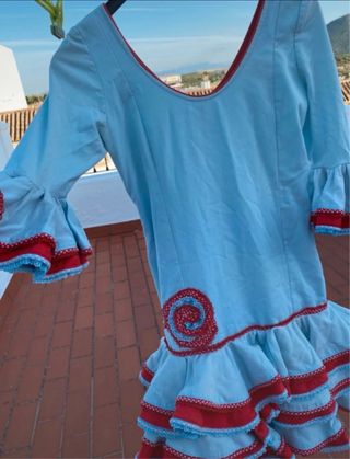Trajes de Flamenca a Juego Madre e Hija (Celeste-R