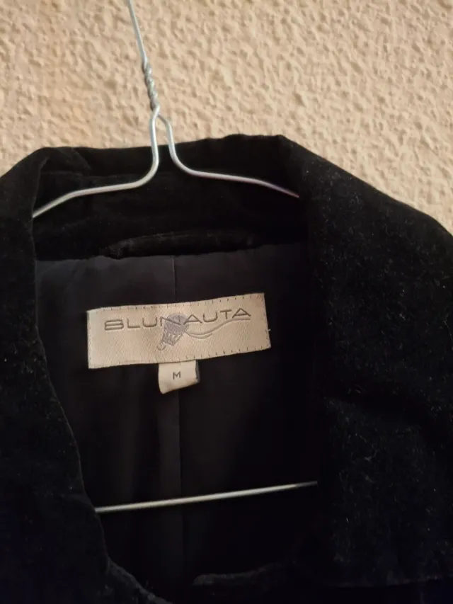 Chaqueta Vintage Terciopelo Negra