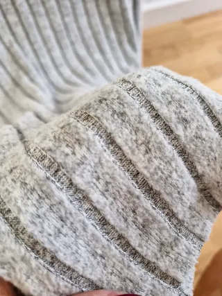 Vestido SHEIN gris de canalé talla M