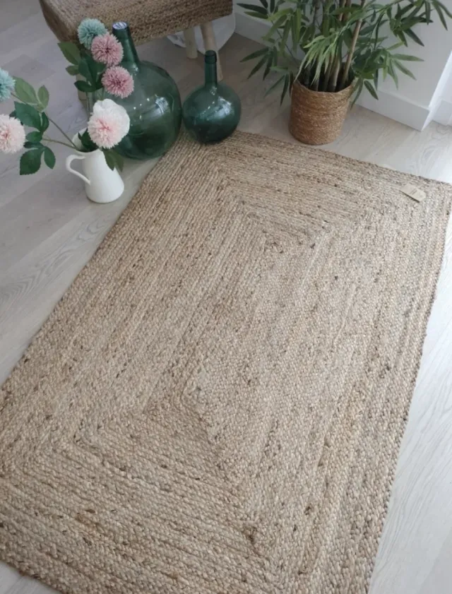 Tapete de Juta Natural Estilo Nórdico