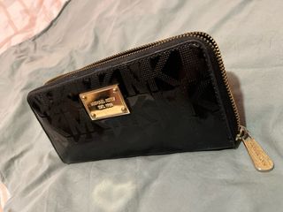 Monedero Michael Kors Negro Brillante Original