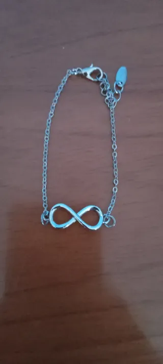 Conjunto collar y pulsera infinito plata