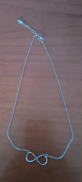 Conjunto collar y pulsera infinito plata