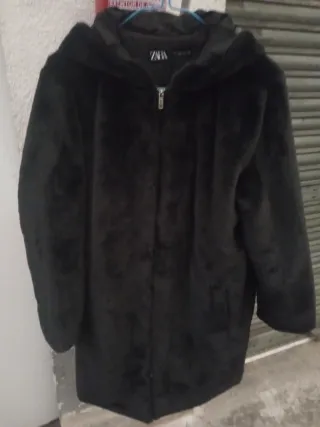 Abrigo Zara Negro (Ante)