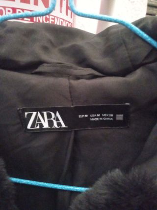 Abrigo Zara Negro (Ante)