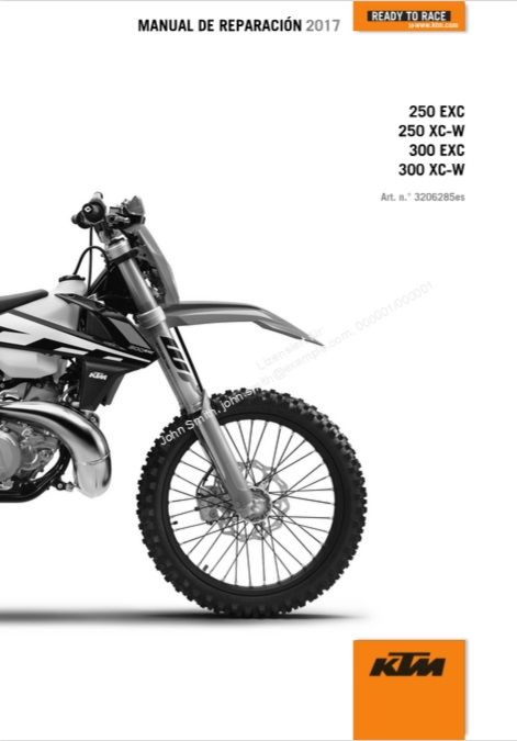 Manual de reparación para KTM 250 300 EXC SIX DAYS