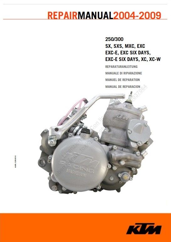 Manual de reparación para KTM 250 300 EXC SIX DAYS