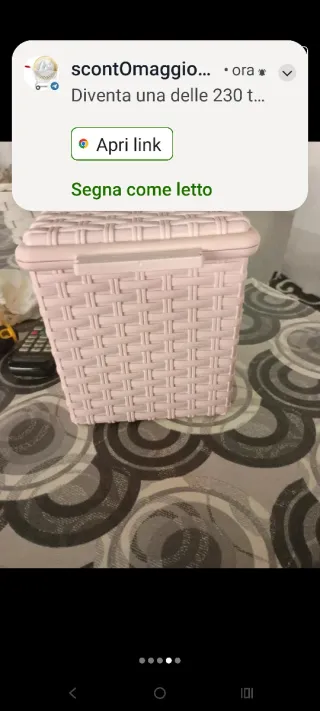 Porta detersivi intrecciato rosa