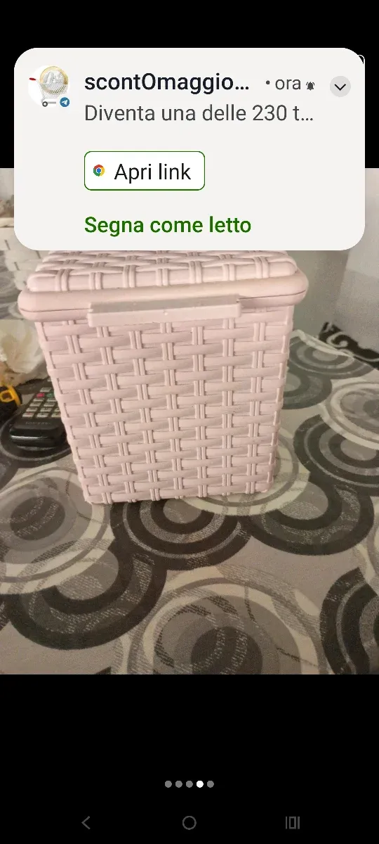 Porta detersivi intrecciato rosa