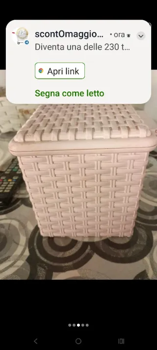 Porta detersivi intrecciato rosa