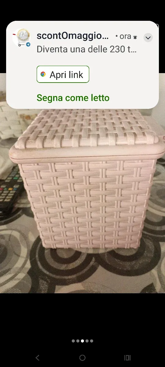 Porta detersivi intrecciato rosa