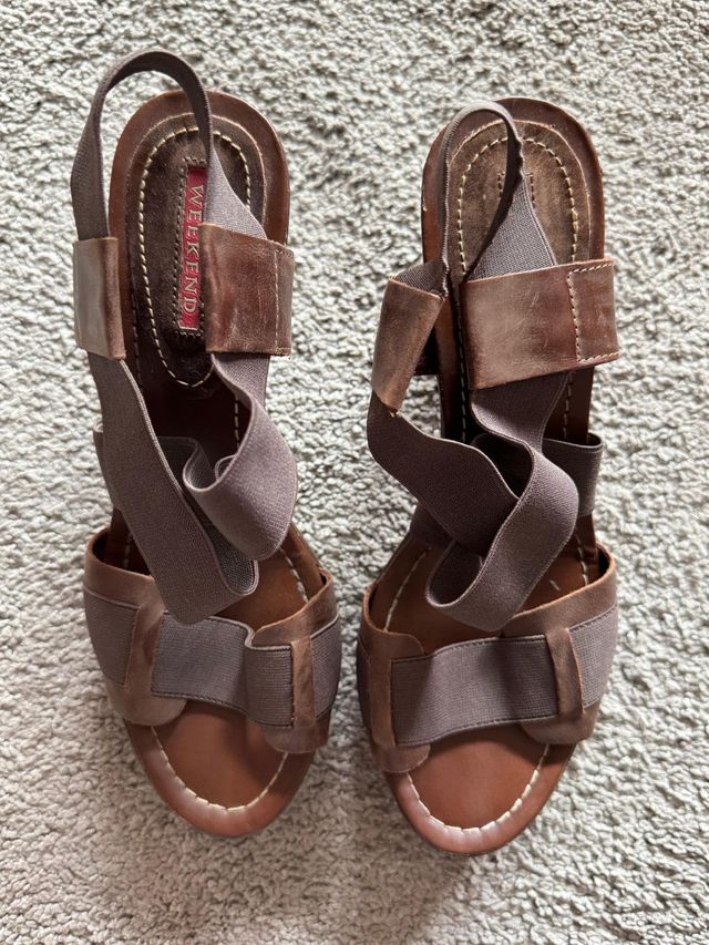 Sandalias de tacón Weekend marrones talla 40