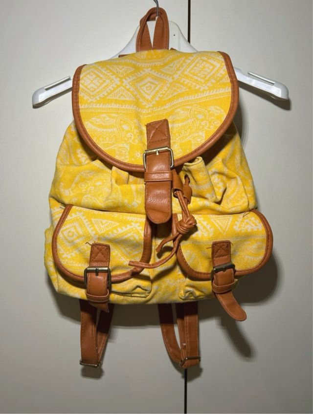 Zaino etnico tribale giallo e marrone