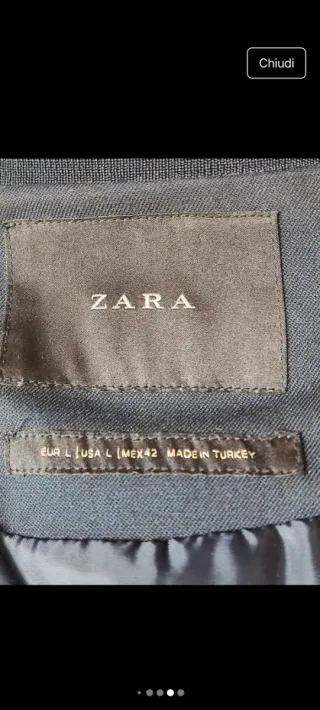 Giacca Zara Uomo Blu Taglia L
